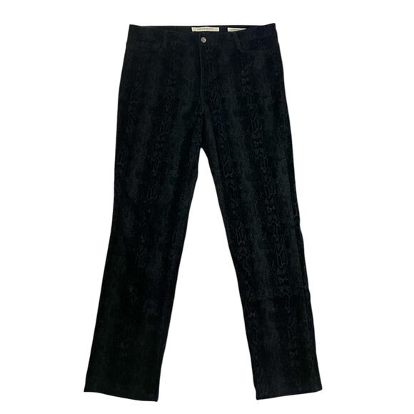 Jones New York Women's Lexington Straight Black Velvety Textured Jeans | Size 16 - Picture 2 of 8